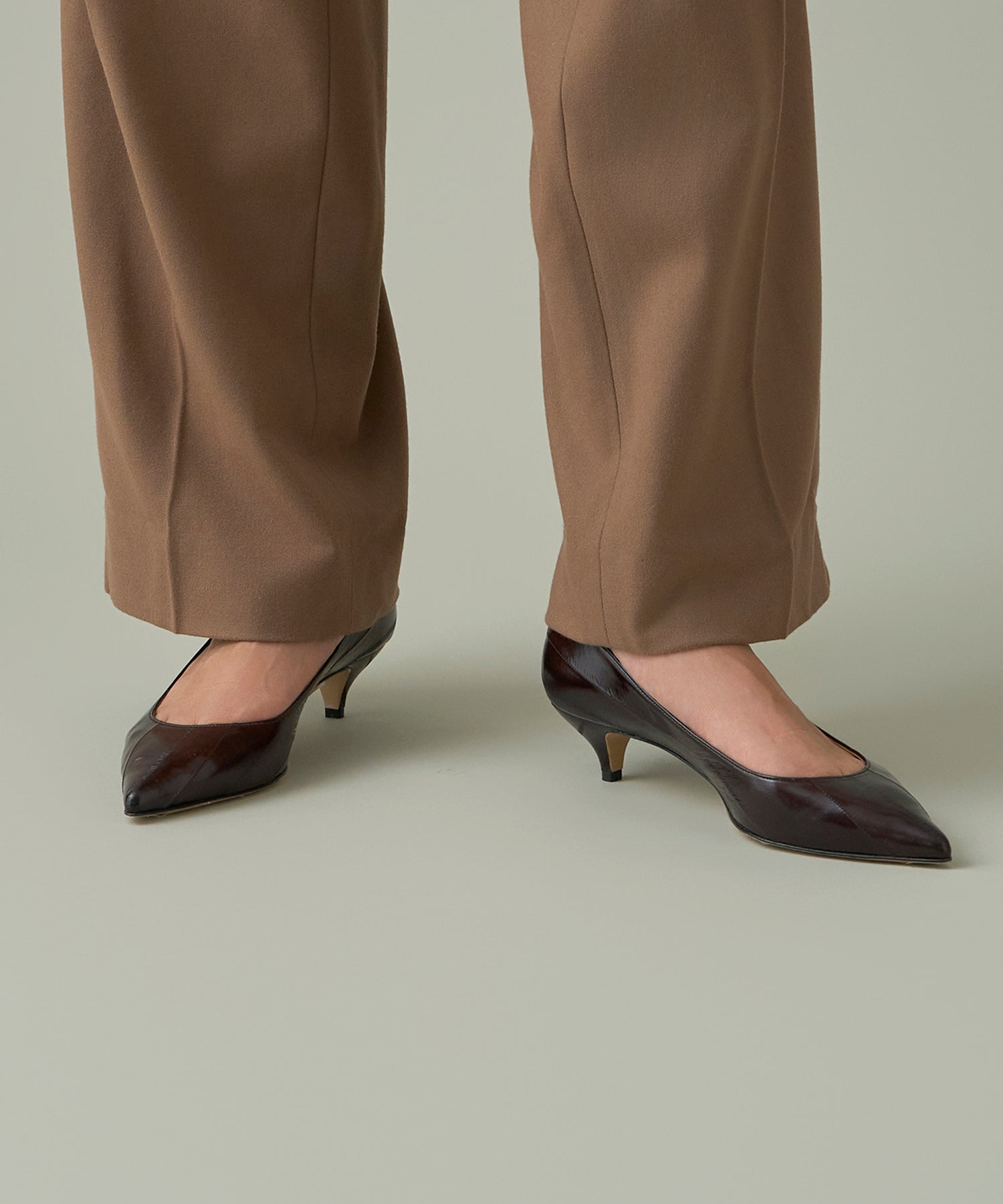 4cm ポインテッド パンプス ブラウン|靴|PIMENTÉ-ピモンテオンライン