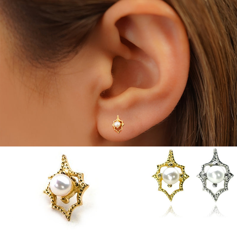 シードパール ボディピアス│アウターコンク・ヘリックスに天然淡水