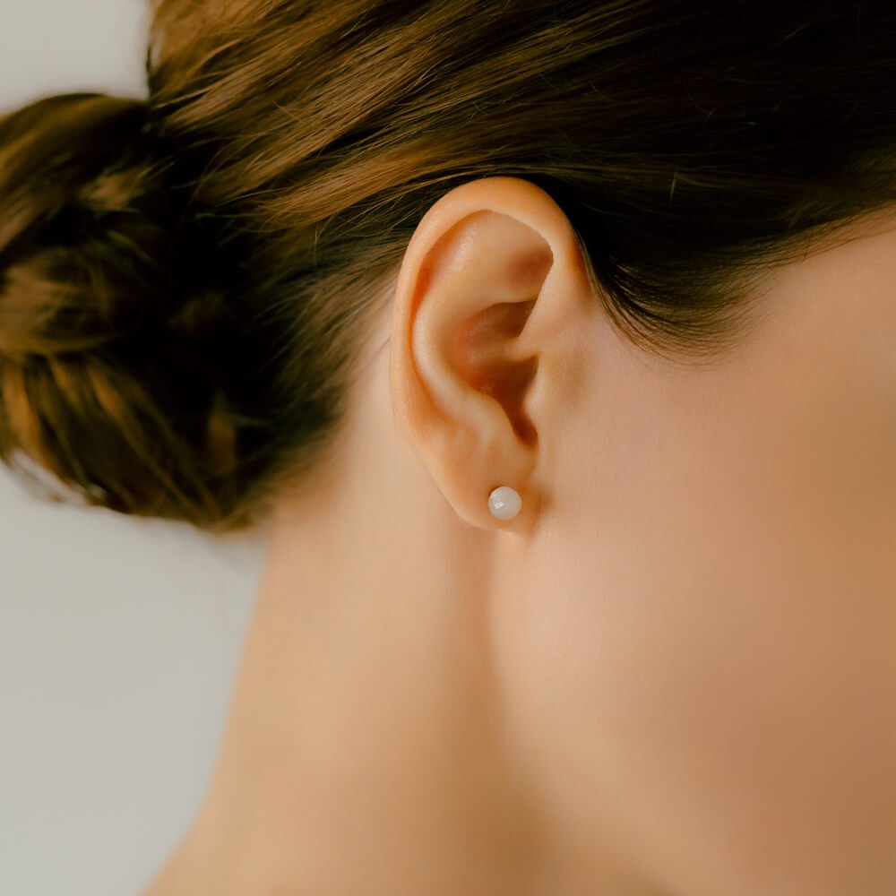 K18 ミラーカットボール 軟骨ピアス ボディピアス パーツ│16G/14G対応