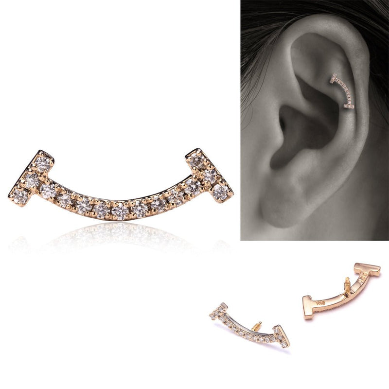 ティースマイルデザイン 軟骨ピアス・ボディピアス│K18 プラチナ