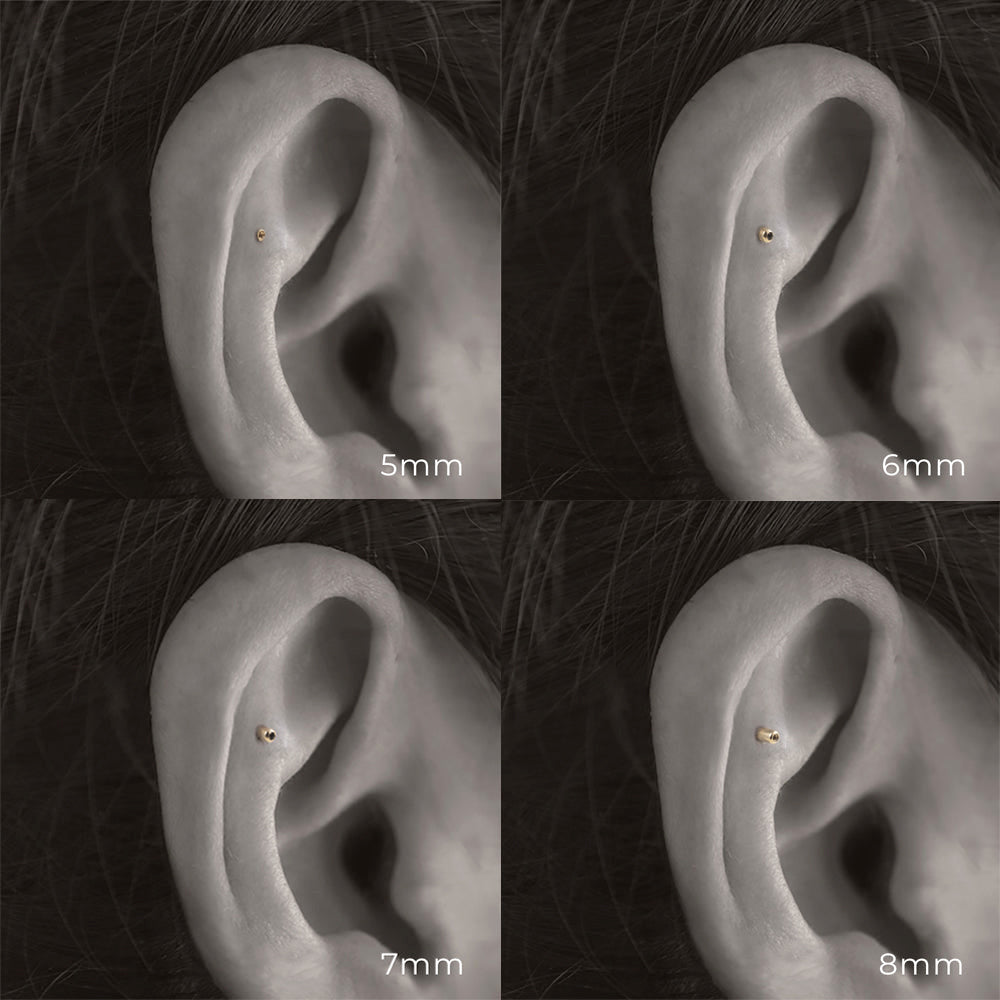 ファーストピアスにオススメ │ K18金 プラチナ ストレートバーベル