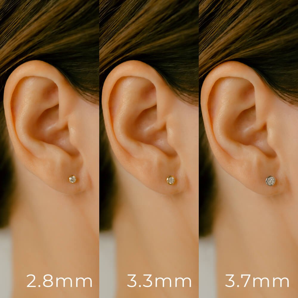 引っかからないダイヤモンド ピアス│K18/Pt ダイヤモンドボディピアス