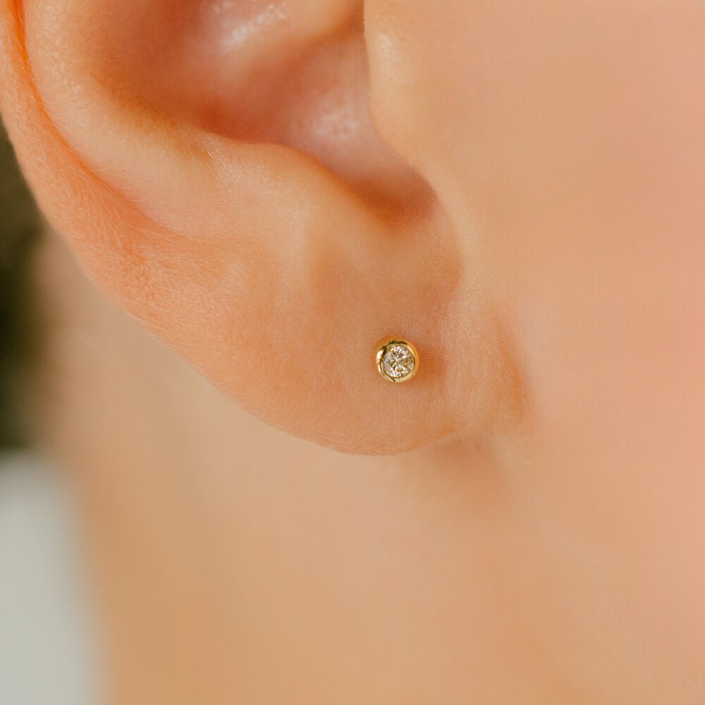 つけっぱなし ピアス プラチナ ダイヤモンド ボディピアス – PICOLLET