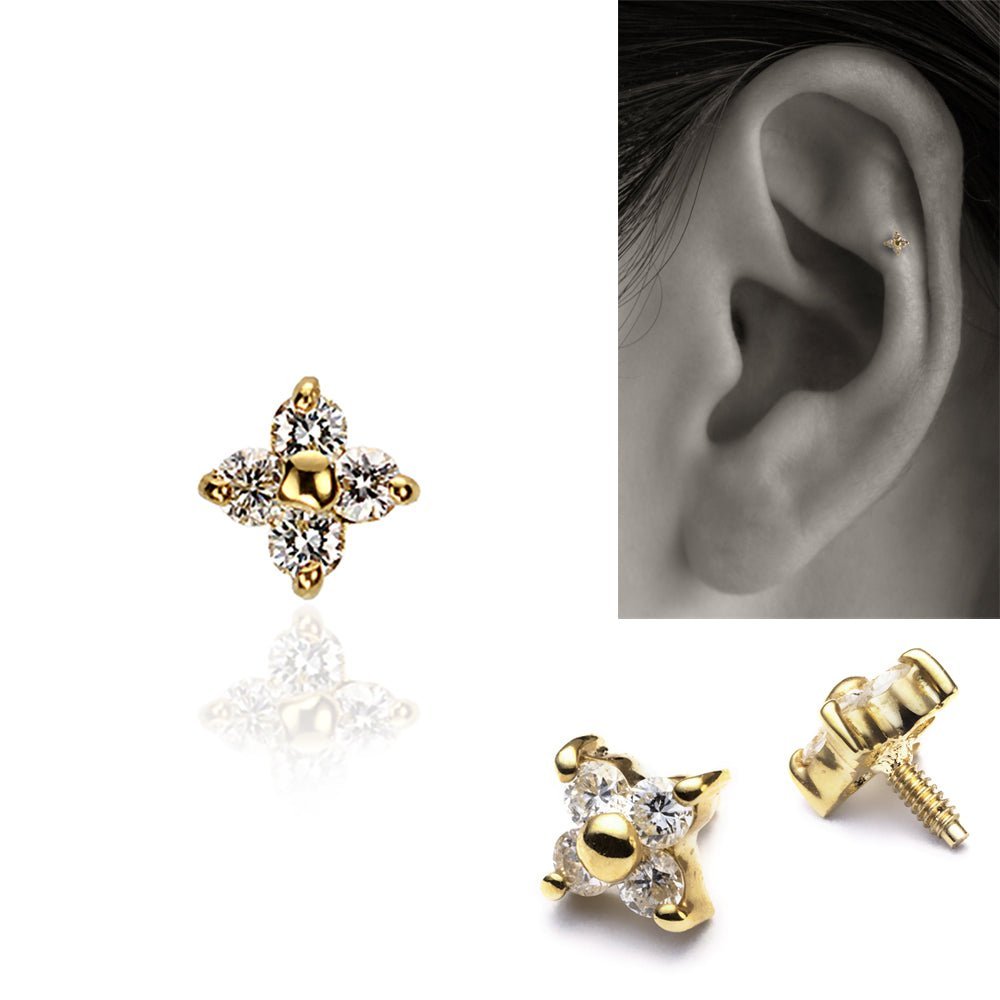 ダイヤモンド 軟骨ピアス│高級・おしゃれに。小さくてかわいい