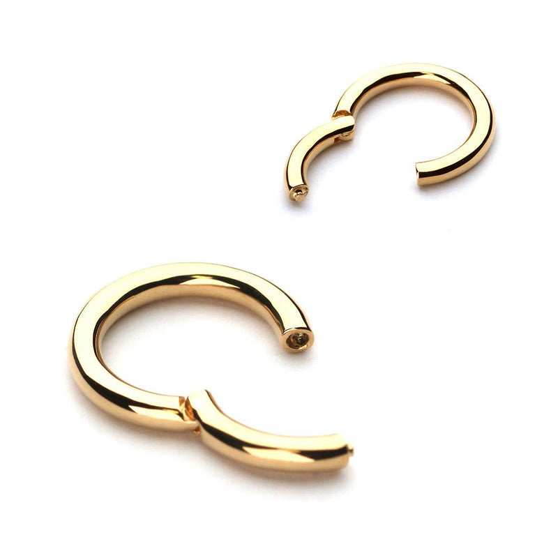 引っかからない・つけっぱなしフープピアス│K18ゴールド/プラチナ