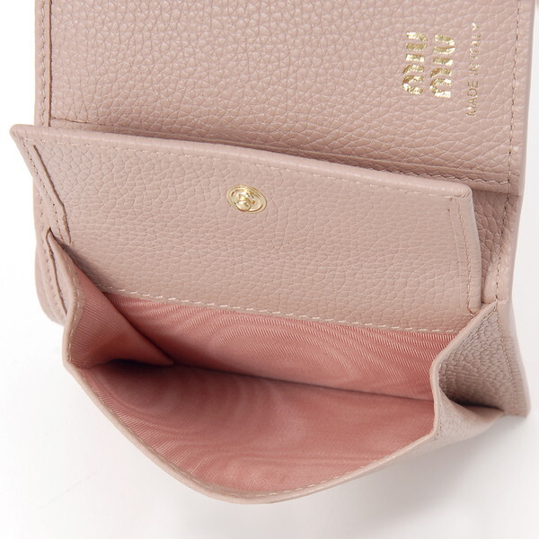 MIU MIU ミュウミュウ 三つ折り財布 ピンク 5MH040 ADT7 F0615 BI FOLD