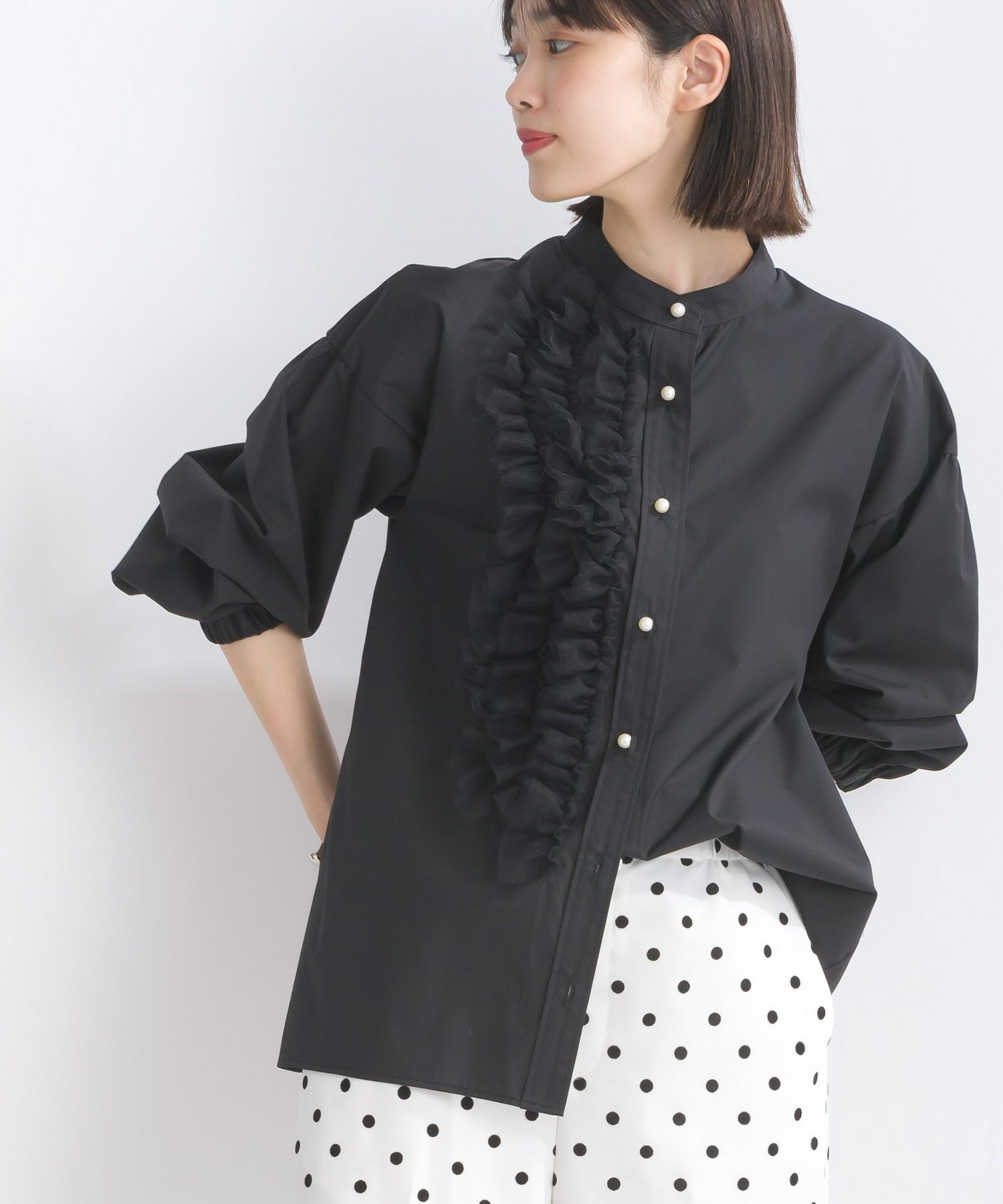 日本製】チュールフリルノーカラーブラウス | PICCIN (ピッチン) 公式通販