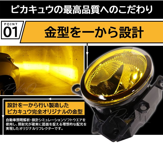 トヨタ車対応 純正LEDフォグランプと交換可能なフォグランプユニット