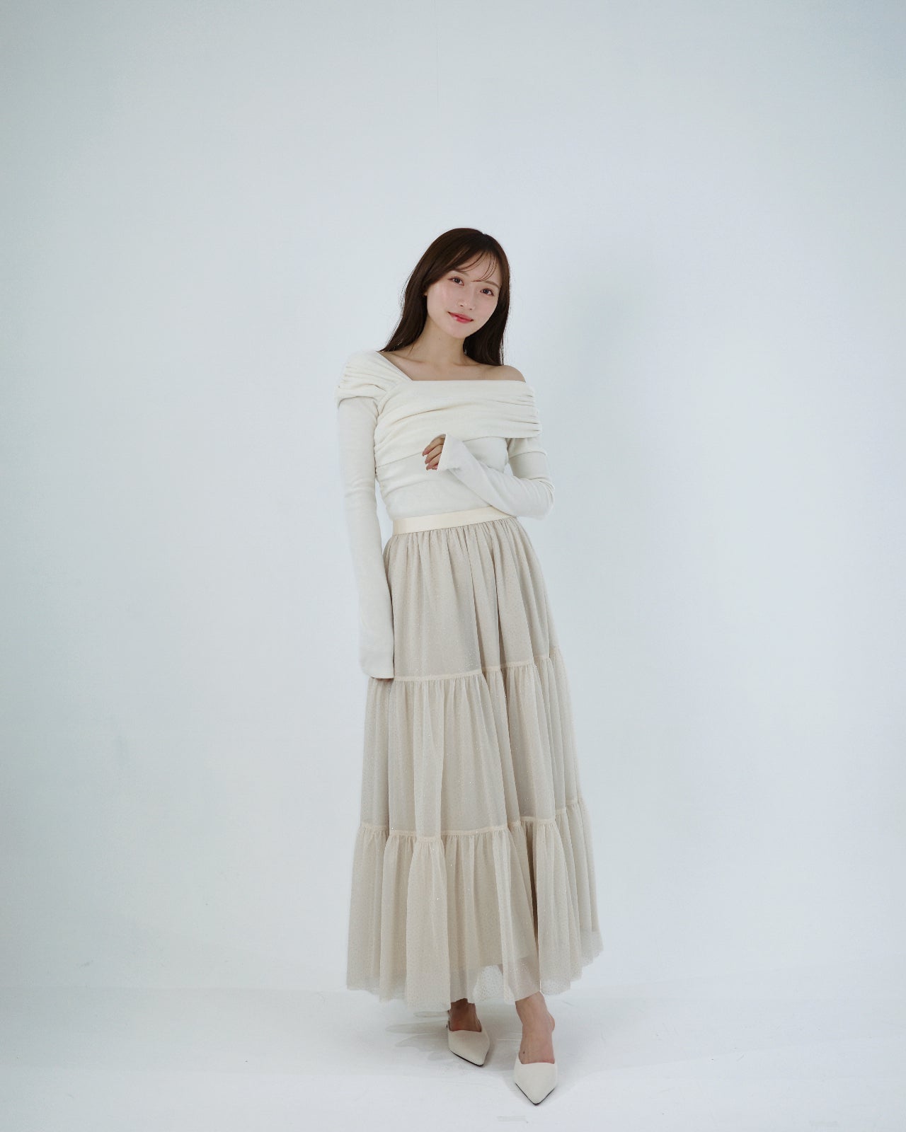 ラメチュールティアードスカート – poláura OFFICIAL ONLINE STORE