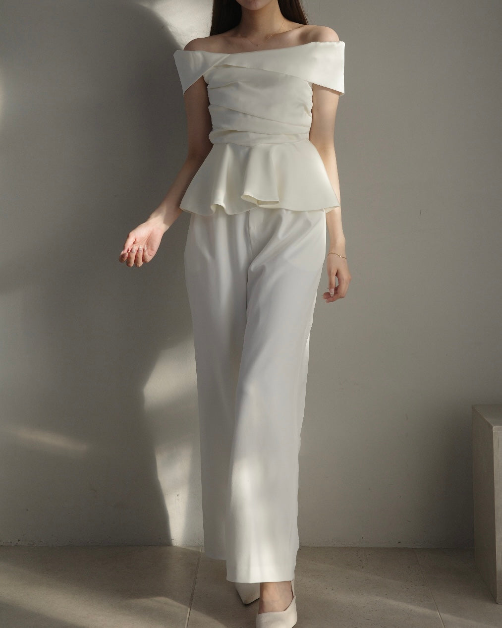 ロマンティックサテンぺプラムトップス – poláura OFFICIAL ONLINE STORE