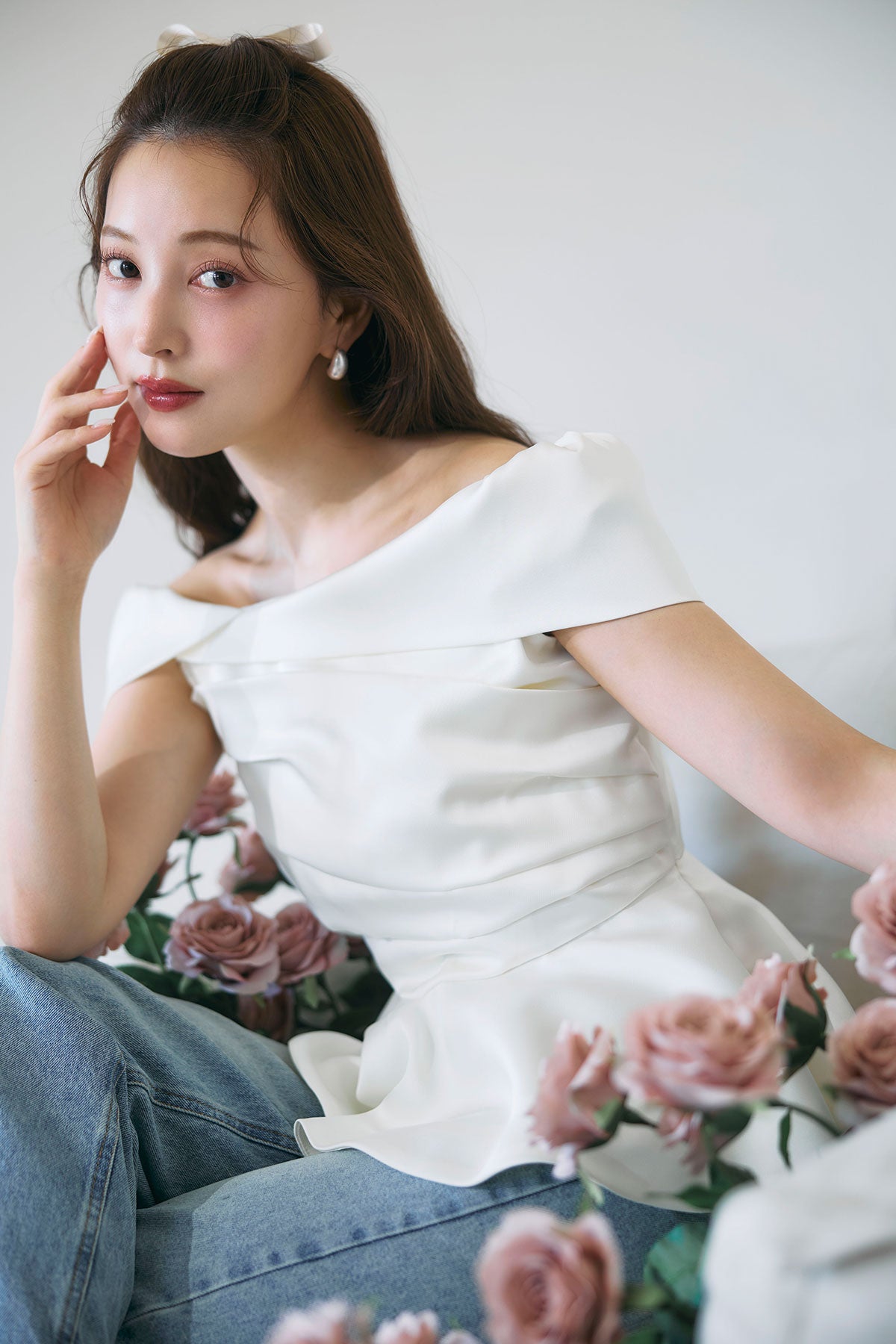 ロマンティックサテンぺプラムトップス – poláura OFFICIAL ONLINE STORE