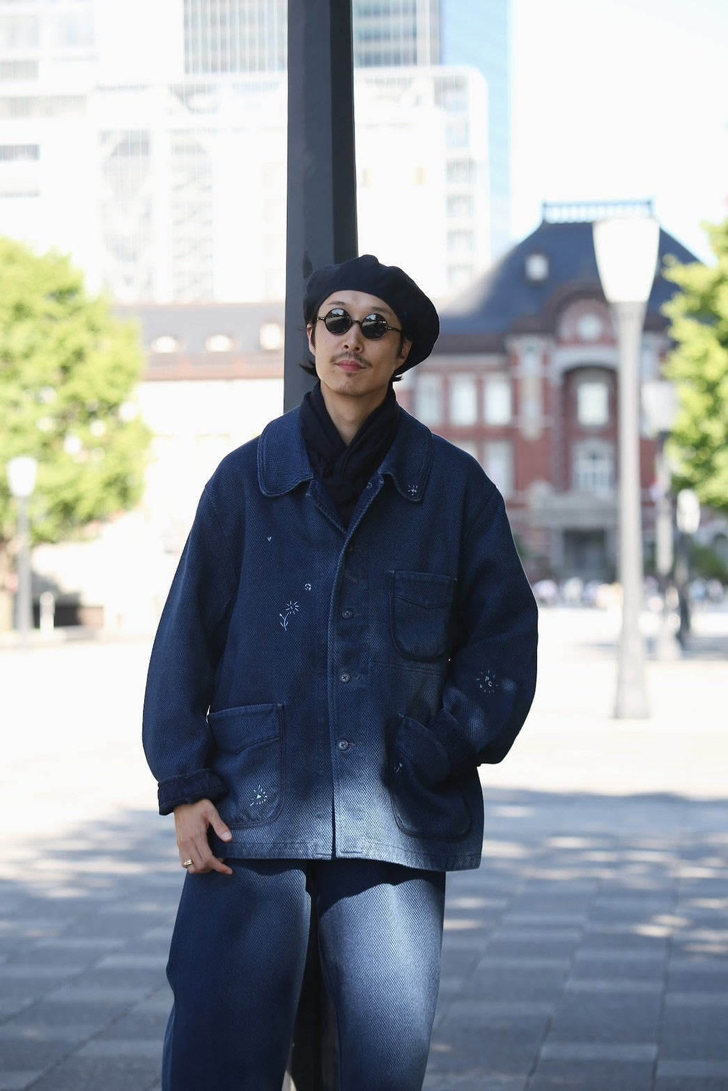 PC KENDO FRENCH JACKET EMBROIDERY (FLOWER) WATCH CHAIN ITEM