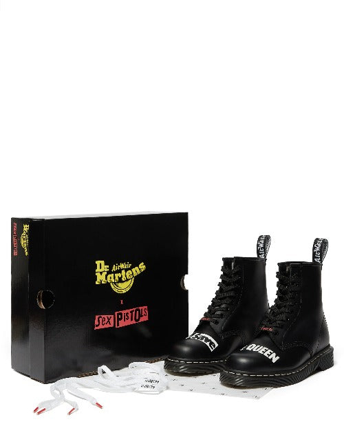 1460 Sex Pistols Black Rolled Smooth Boots – Posers Hollywood