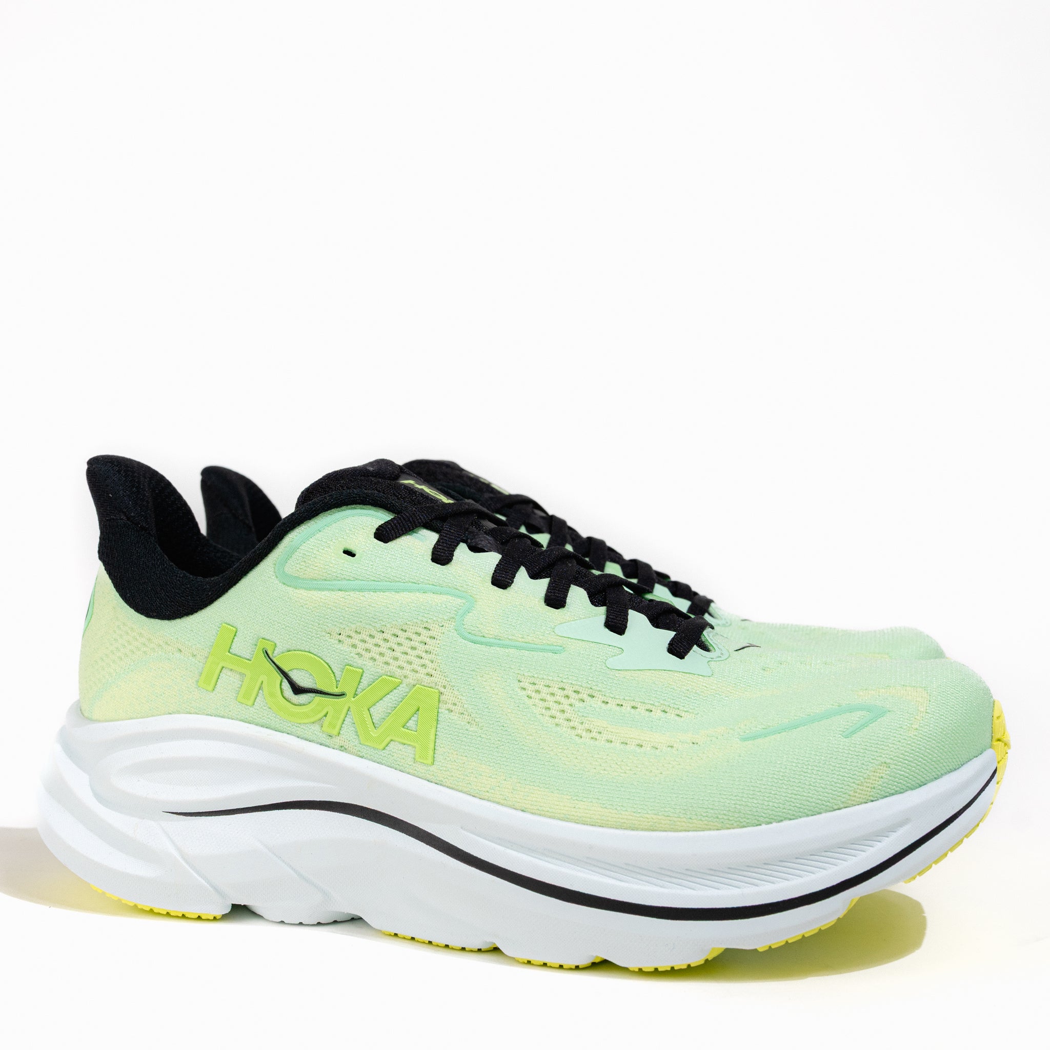 Men's HOKA Clifton 10 Lightweight Running Shoe Mint Fluorite/Luna