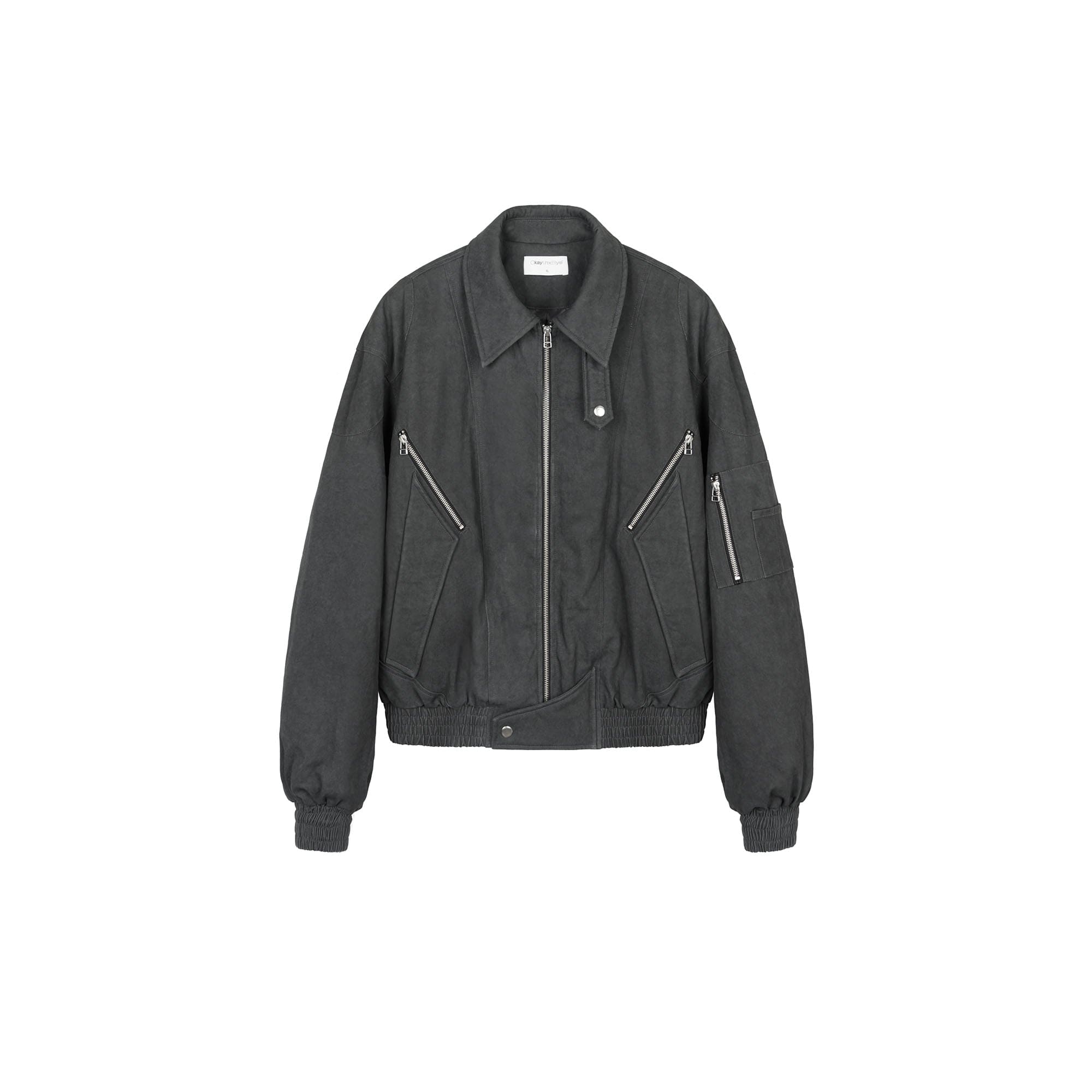 OKAYTHXBYE 3M Thinsulate Padded Multi-Zip Bomber Jacket