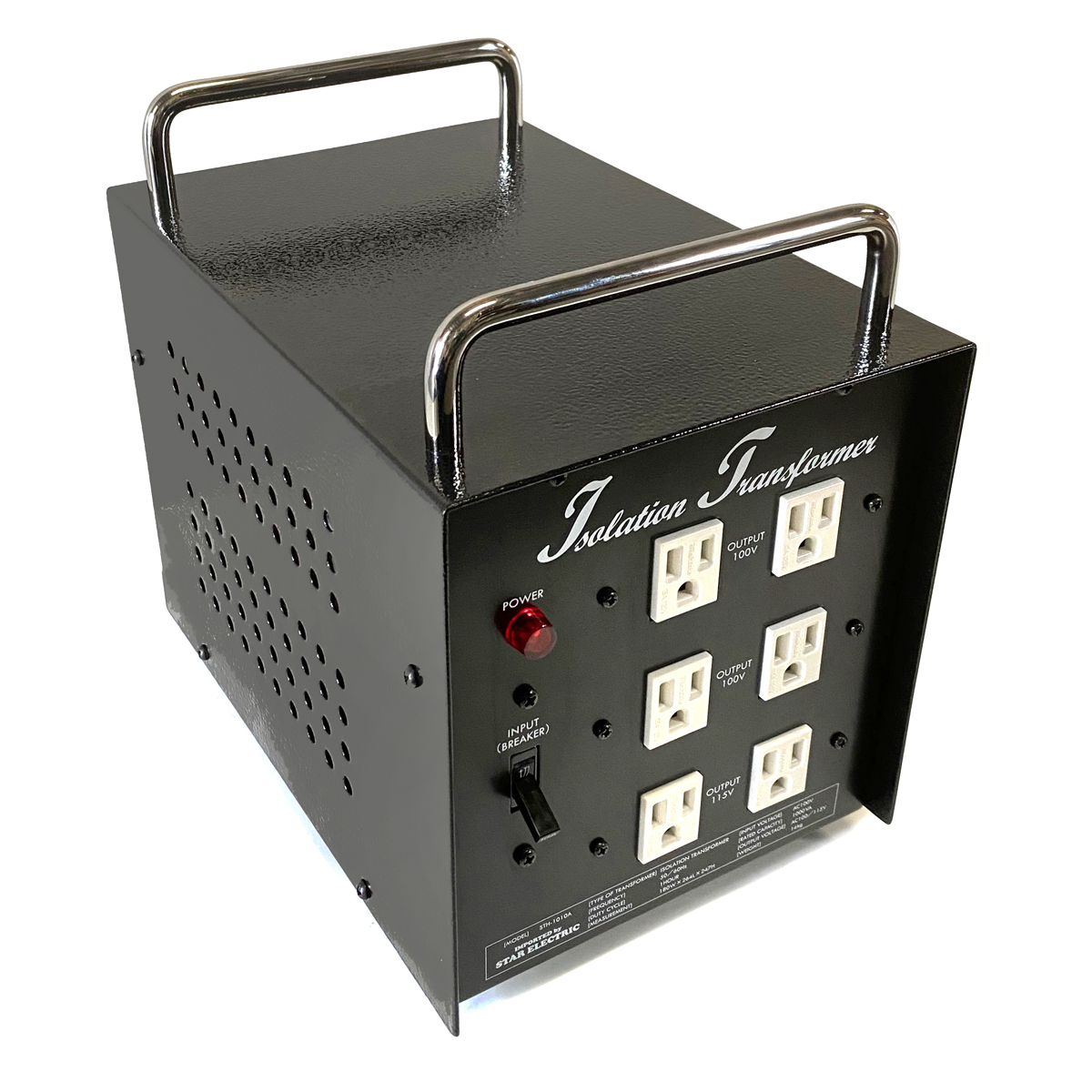 アイソレーション電源トランス1000W・100V専用仕様・ミュージシャンズ電源