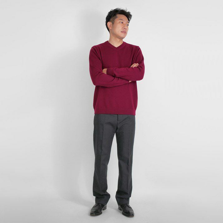 カシミヤ100％メンズVネックセーター | Milestone公式オンラインストア