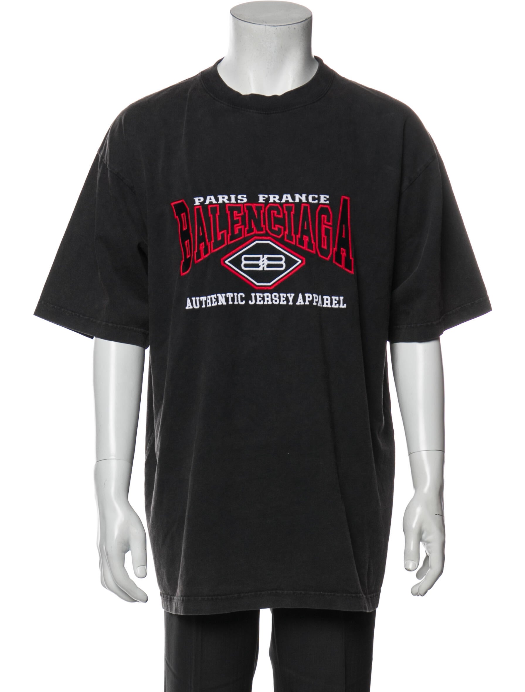 Balenciaga 2021 Authentic Jersey Apparel T-Shirt - Grey T-Shirts