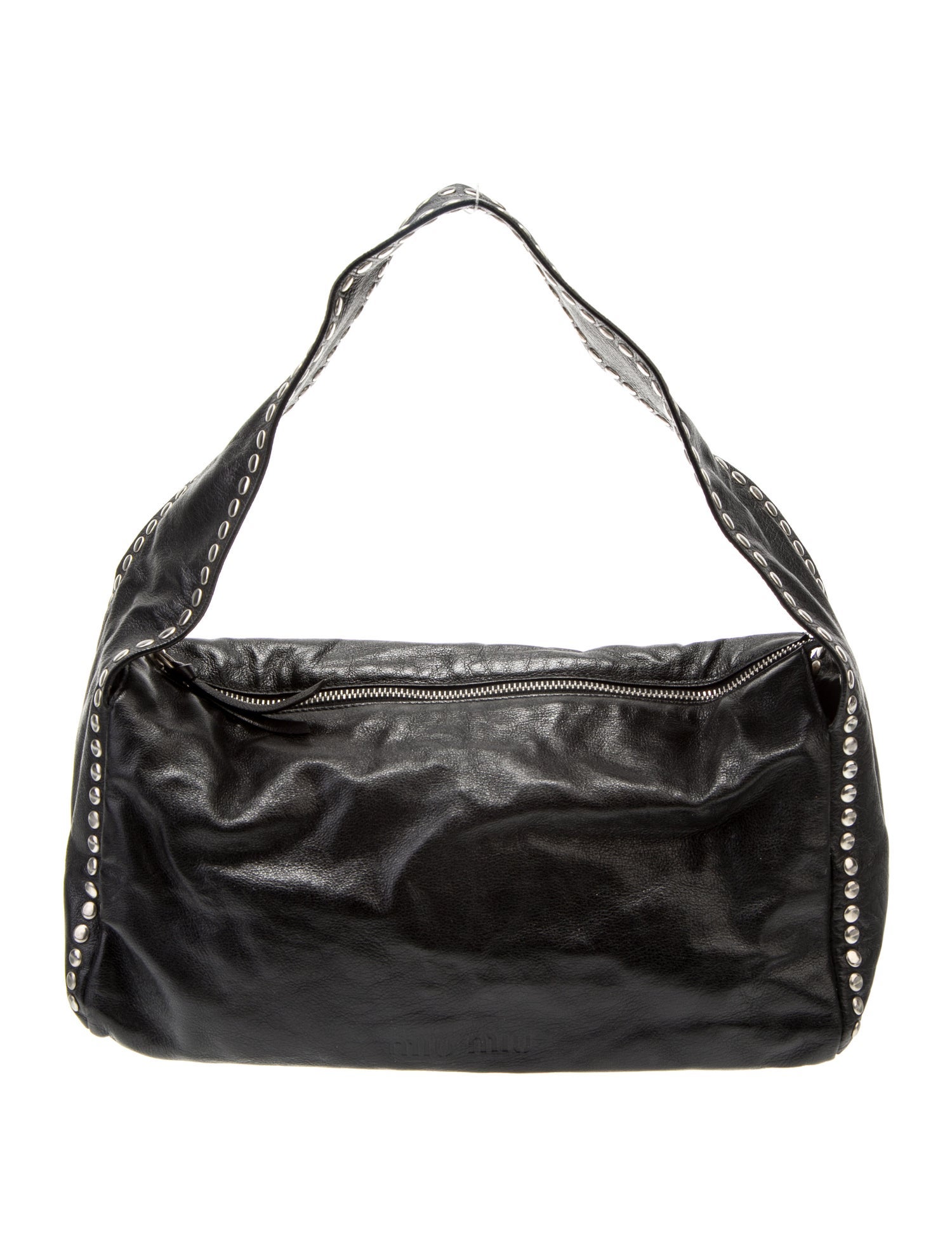 Miu Miu Leather Shoulder Bag Vintage - Black Shoulder Bags