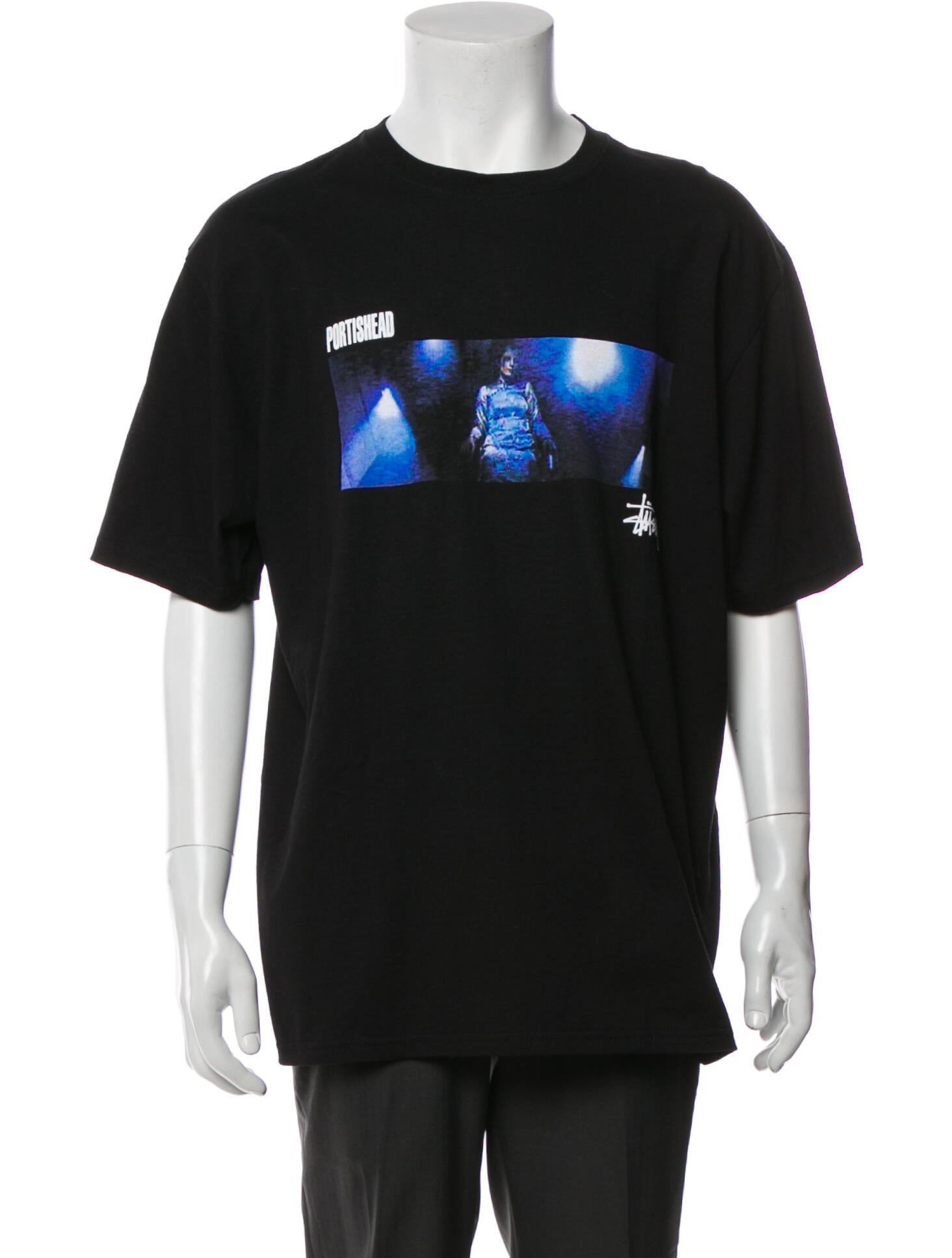Stüssy Portishead Graphic Print T-Shirt - Black T-Shirts, Clothing