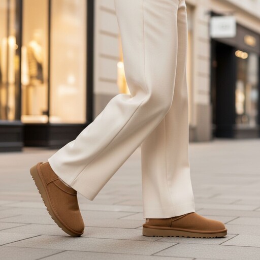 UGG W Classic Micro Boots cognac Suede | ziengs.nl