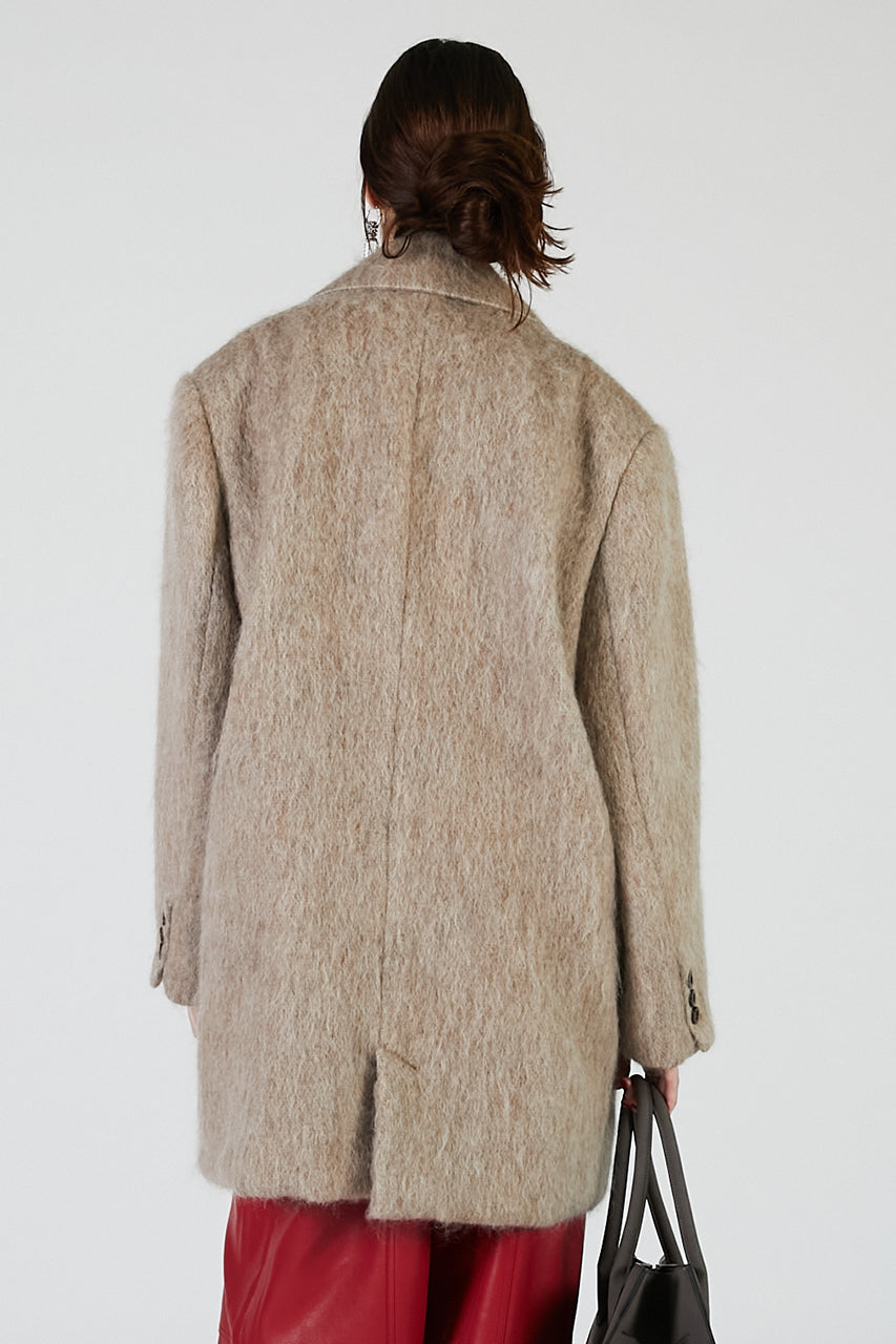 Mohair Shaggy Tailored Coat - SALE