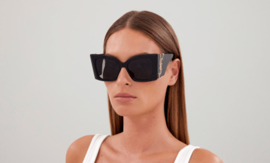 Saint Laurent Blaze SL M119 001 Oversized Black Sunglasses - US
