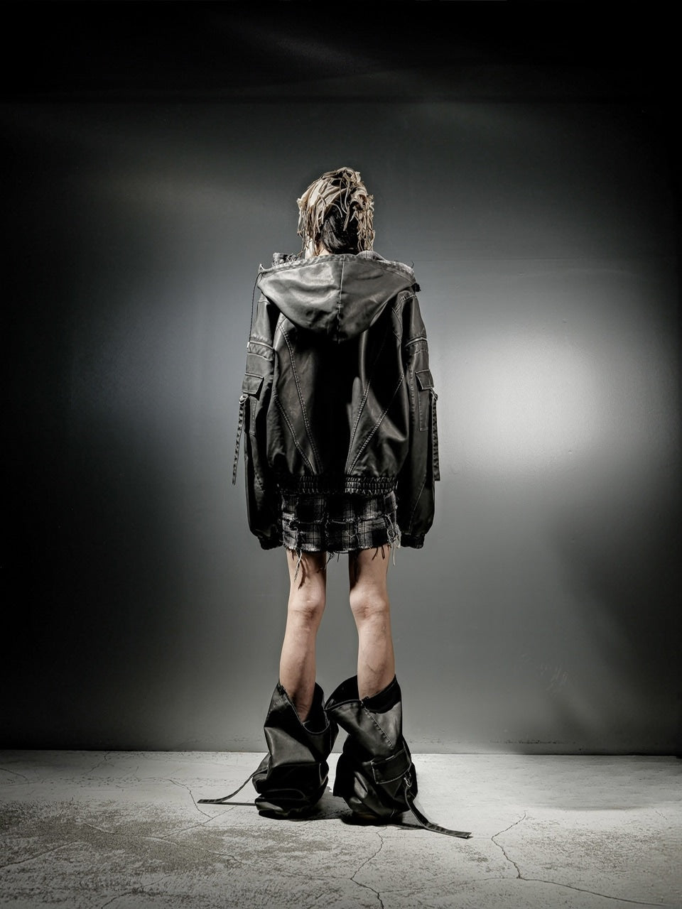 DIG YOUR OWN GRAVE】LEATHER ZIP HOODY / 【ディグユアオウングレイブ