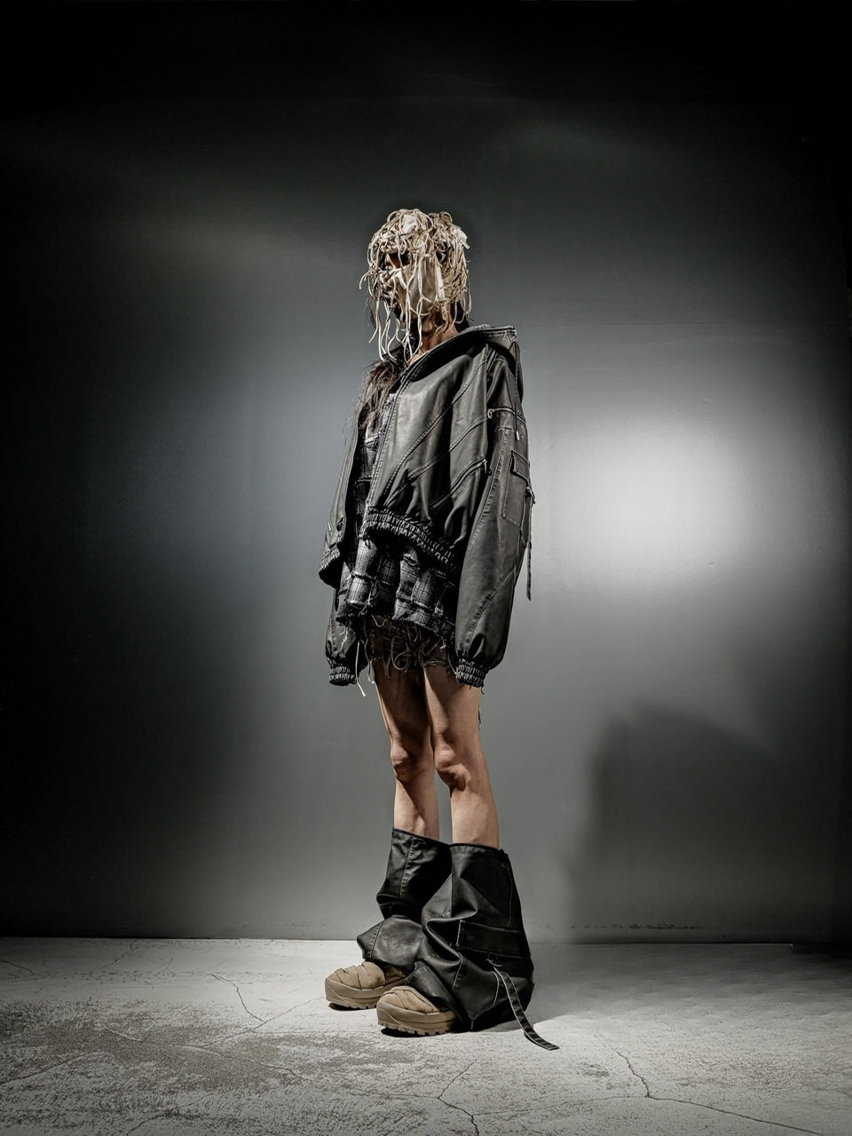 DIG YOUR OWN GRAVE】LEATHER ZIP HOODY / 【ディグユアオウングレイブ