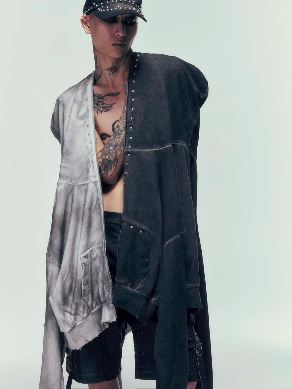 DIG YOUR OWN GRAVE】FULLZIP STUDDED HOODIE /【ディグユアオウン