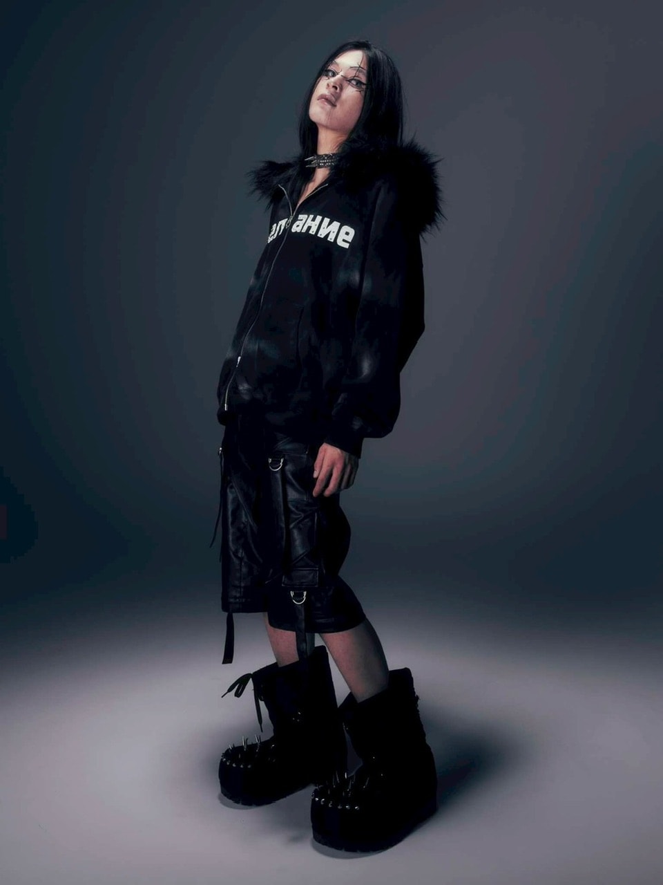 DIG YOUR OWN GRAVE】Желание FUR HOODIE /【ディグユアオウングレイブ