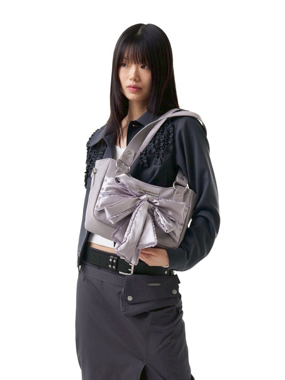 IUGAMAKARAS】Laced Ribbon Leather Shoulder Bag – PRESSING WEB SHOP