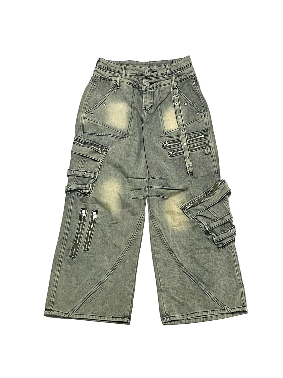 受注制【Never mind the XU】layered denim pants / 【エックスユー