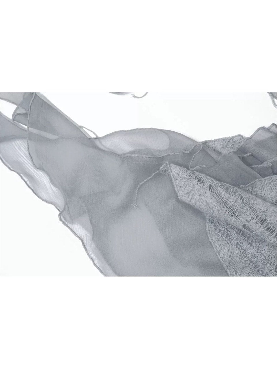 Cest Nous】Blue Beaded Skirt / 【セヌー】レースシースルースカート