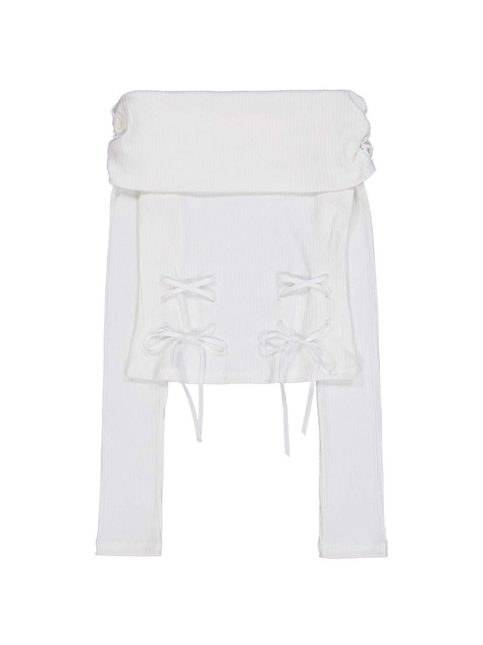 SETUP-EXE】CORSET OFF-SHOULDER TOP / 【セットアップエグゼ