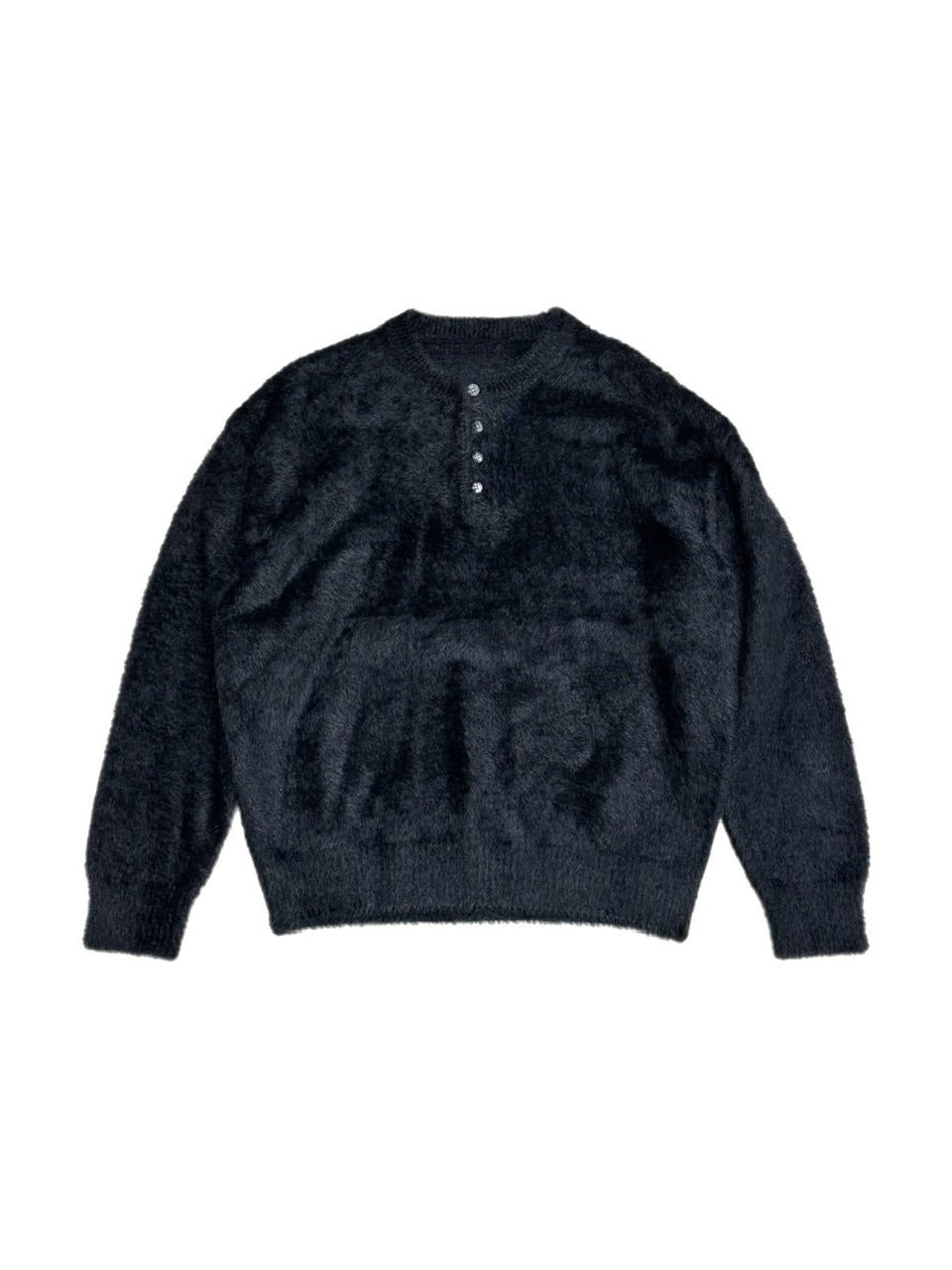 受注制【Chikashitsu +】henry neck hairy knit / 【チカシツプラス