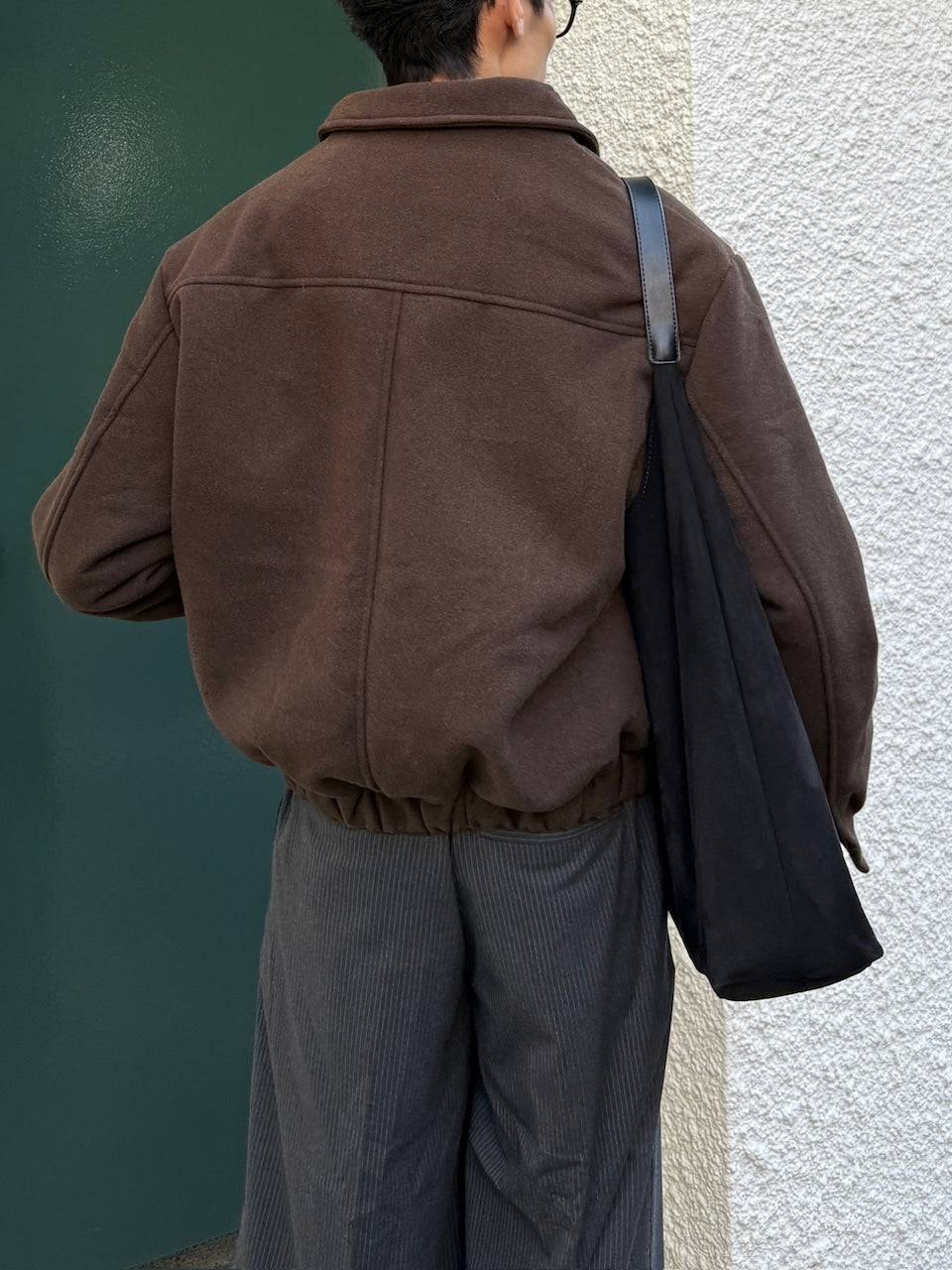 東京店WEB限定受注制【Chikashitsu +】cropped wool zip jacket