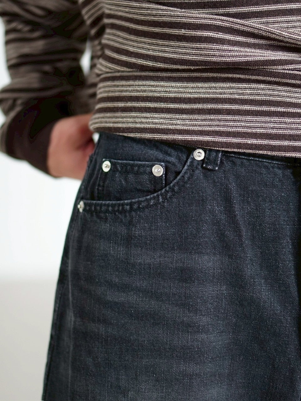 受注制【Chikashitsu +】buggy denim pants / 【チカシツプラス