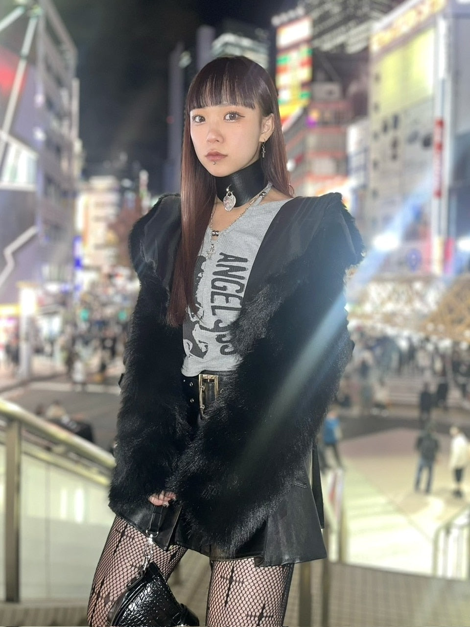 Never mind the XU】cropped fur jacket (4color) / 【ネバーマインド