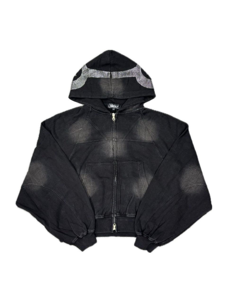 NMTXU】rhinestone design zip parka / 【エヌエムティーエックスユー