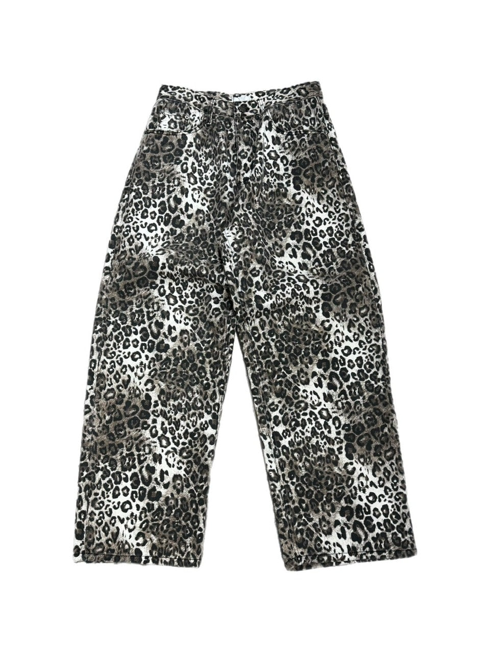受注制【Chikashitsu +】leopard wide cotton pants (2color