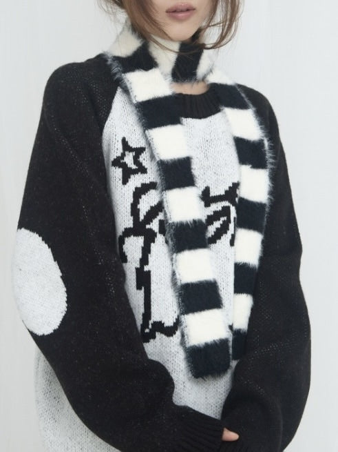 FANCY X DUSTY】HUG STRIPE FUR MUFFLER / 【ファンシー X ダスティ