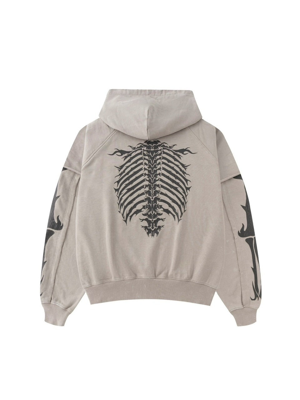 SUPPLIER】Fire Bones Layered Sleeve Zip Hoodie – PRESSING WEB SHOP