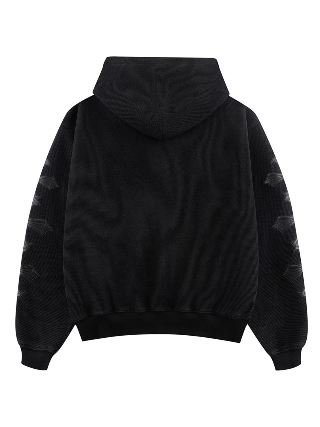 SUPPLIER】Cross Leather Patch Thermal Zip Hoodie / 【サプライヤー