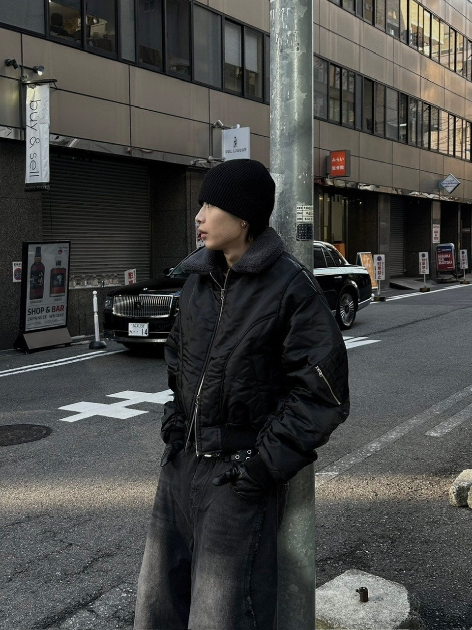 大阪店WEB限定【Chikashitsu +】cropped mustang bomber jacket