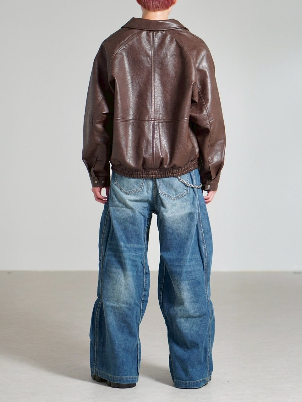 Chikashitsu +】bomber synthetic material jacket / 【チカシツプラス