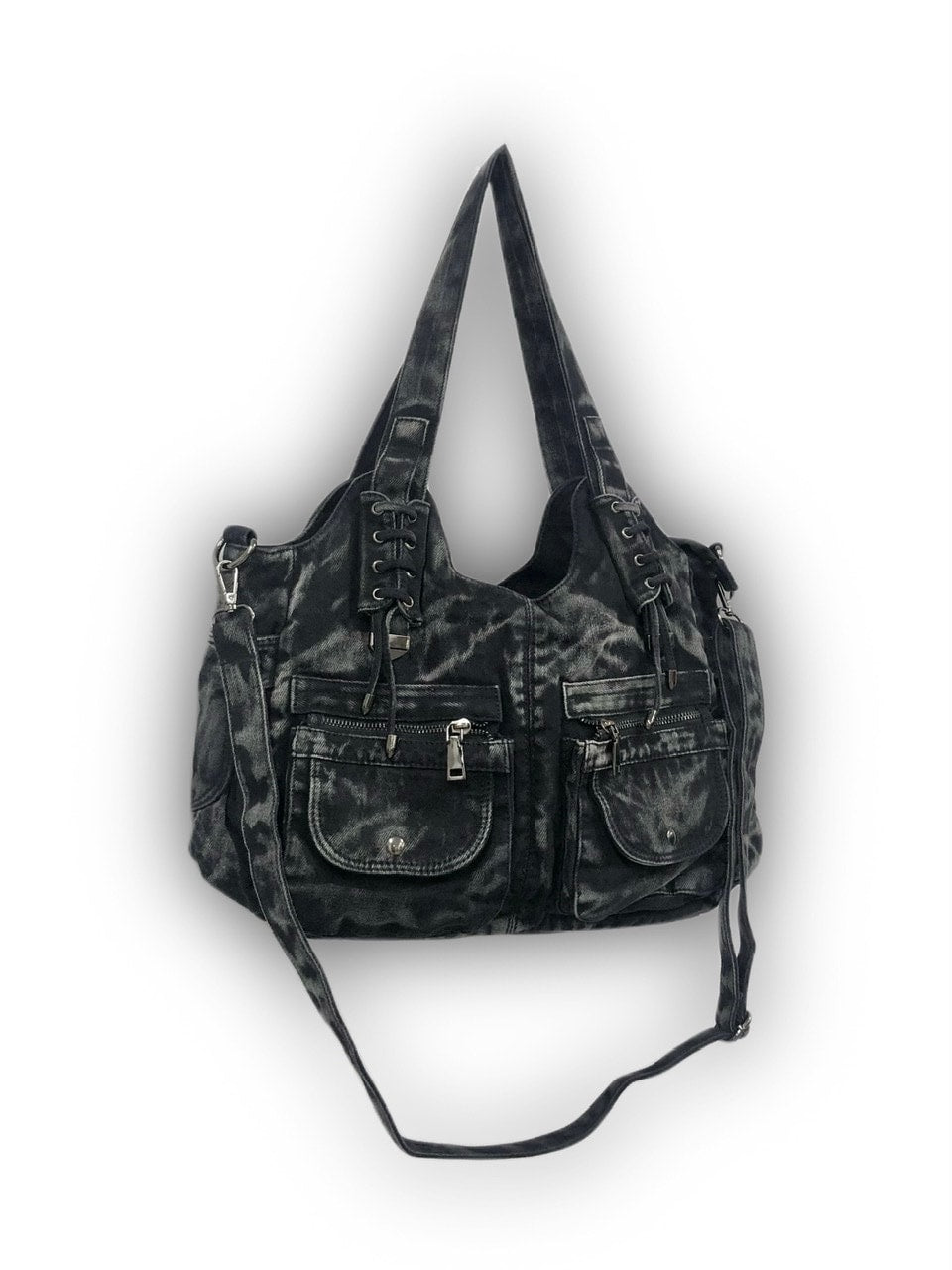 国際配送【Never mind the XU】2way denim bag (2color) / 【ネバー