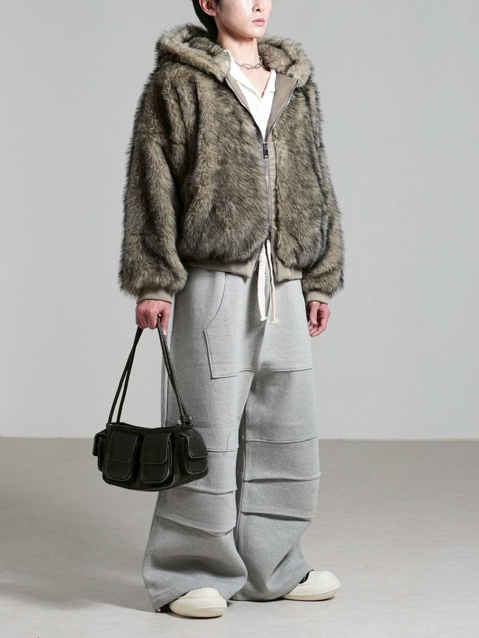 受注制【Chikashitsu +】vintage wash non-leather hand bag