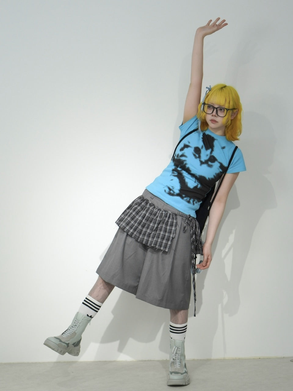 国際配送【Nerd out XU】mosaic cat tee (2color) / 【ナードアウト