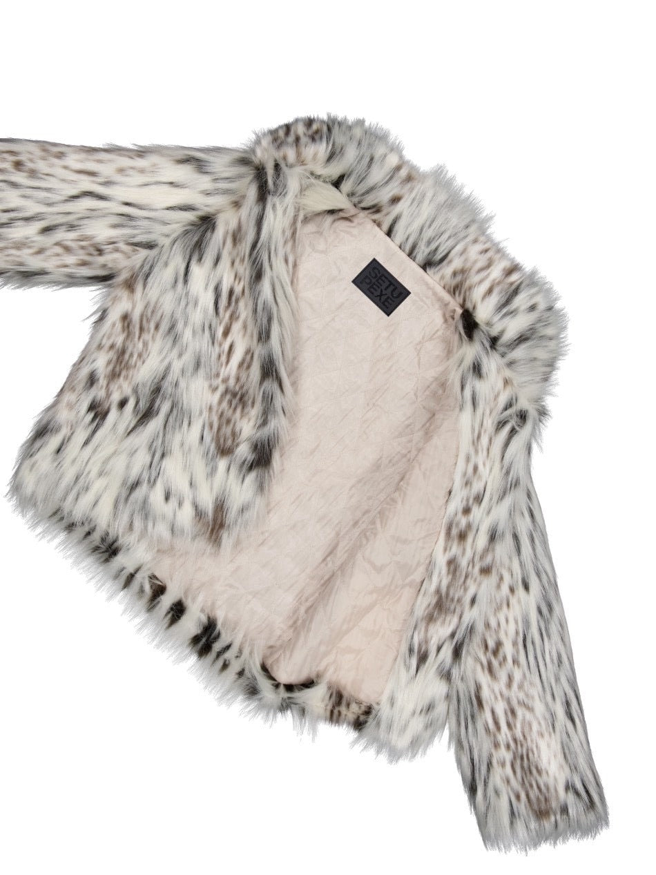 SETUP‐EXE】FAUX FUR JACKET MIX / 【セットアップエグゼ】ハイネック